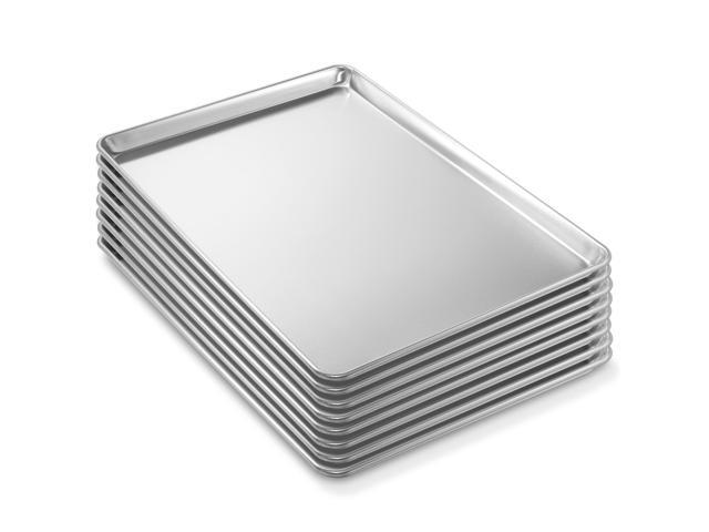 Last Confection 18' x 26' Commercial Grade Baking Sheet Pans, 8 Pack - Aluminum Full-Size Rimmed Cookie Sheet Trays