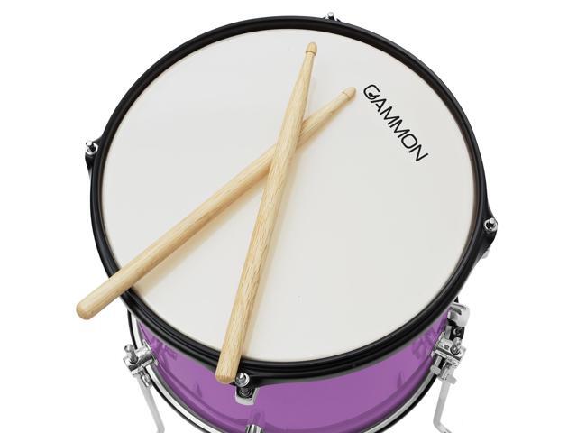 Gammon Percussion 5-Piece Junior Starter Drum Kit with Cymbals, Hardware, Sticks, & Throne - Purple