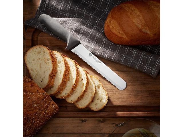 KUTLER Professional 8-Inch Bread Knife and Cake Slicer with Serrated Edge - Ultra-Sharp Stainless Steel Cutlery