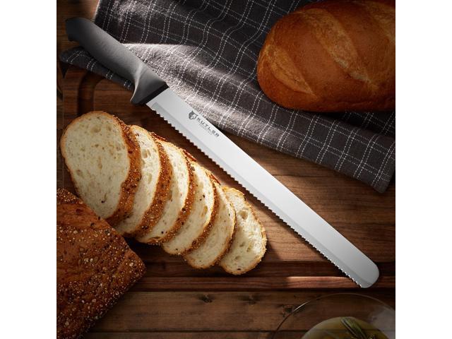KUTLER Professional 14-Inch Bread Knife and Cake Slicer with Serrated Edge - Ultra-Sharp Stainless Steel Cutlery