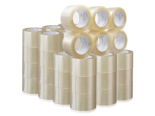 Sure-Max 48 Rolls Extra-Wide Shipping & Packing Tape (3' x 110 yard/330' each) - Moving & Adhesive Carton Sealing - 2.0mil Clear