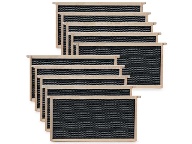 Honey Keeper Beehive 10 Deep Frame Kit with Foundations for Replacement Langstroth Beekeeping