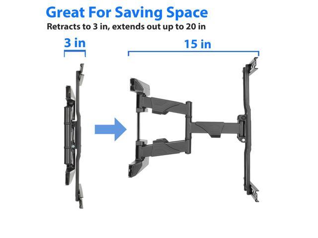 Mount Factory Heavy-Duty Full Motion TV Wall Mount - Articulating Swivel Bracket Fits Flat Screen Televisions from 42' to 70' (VESA 400 x 600...