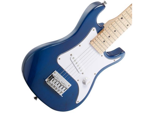 Ashthorpe 30-inch Beginner Electric Guitar Kit with Amplifier (Blue), Basic Starter Package w/ Gig Bag, Strings, Strap, Picks