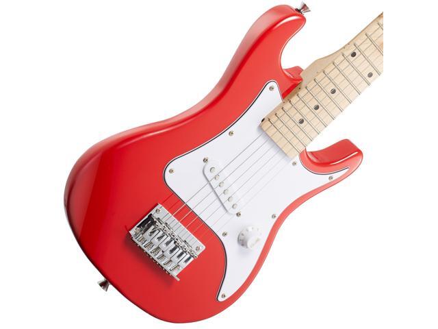 Ashthorpe 30-inch Beginner Electric Guitar Kit with Amplifier (Red), Basic Starter Package w/ Gig Bag, Strings, Strap, Picks