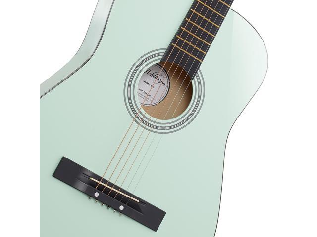 Ashthorpe 38-inch Beginner Acoustic Guitar Package (Mint Green), Basic Starter Kit w/ Gig Bag, Strings, Strap, Tuner, Picks