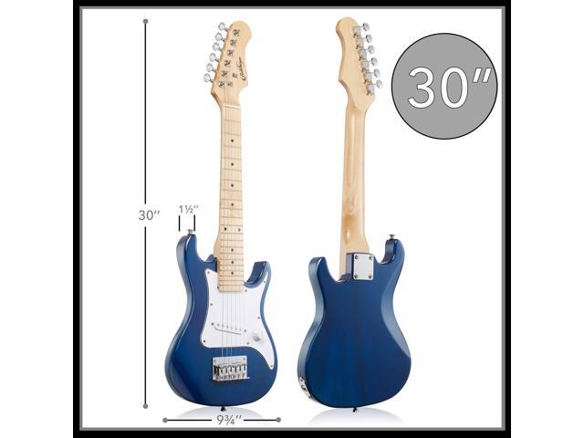Ashthorpe 30-inch Beginner Electric Guitar Kit with Amplifier (Blue), Basic Starter Package w/ Gig Bag, Strings, Strap, Picks