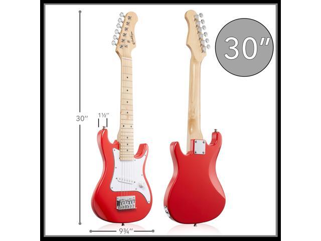 Ashthorpe 30-inch Beginner Electric Guitar Kit with Amplifier (Red), Basic Starter Package w/ Gig Bag, Strings, Strap, Picks