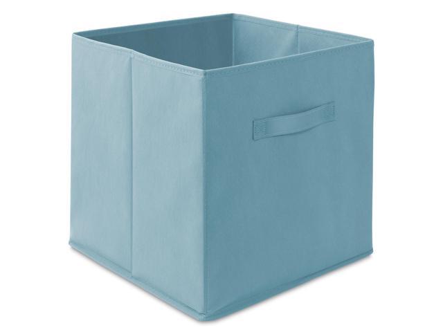 Casafield Set of 6 Collapsible Fabric Cube Storage Bins, Baby Blue - 13' Foldable Cloth Baskets for Shelves, Cubby Organizers & More