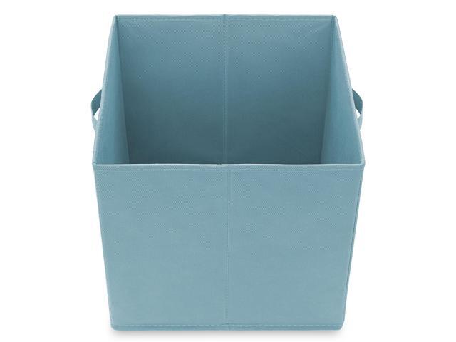 Casafield Set of 6 Collapsible Fabric Cube Storage Bins, Baby Blue - 13' Foldable Cloth Baskets for Shelves, Cubby Organizers & More