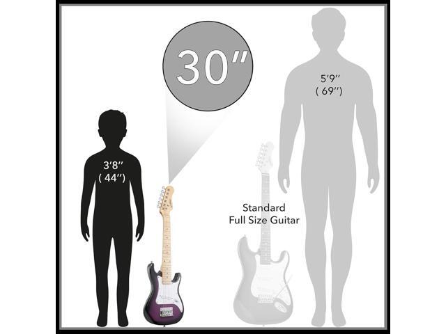 Ashthorpe 30-inch Beginner Electric Guitar Kit with Amplifier (Teal), Basic Starter Package w/ Gig Bag, Strings, Strap, Picks