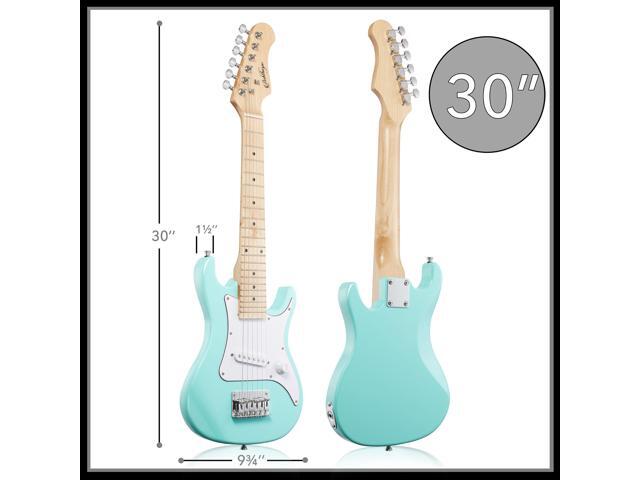 Ashthorpe 30-inch Beginner Electric Guitar Kit with Amplifier (Teal), Basic Starter Package w/ Gig Bag, Strings, Strap, Picks