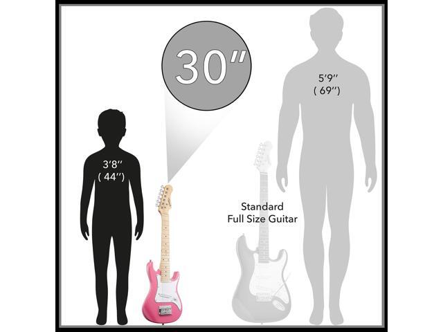 Ashthorpe 30-inch Beginner Electric Guitar Kit with Amplifier (Pink), Basic Starter Package w/ Gig Bag, Strings, Strap, Picks