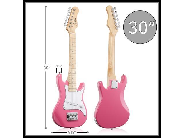 Ashthorpe 30-inch Beginner Electric Guitar Kit with Amplifier (Pink), Basic Starter Package w/ Gig Bag, Strings, Strap, Picks