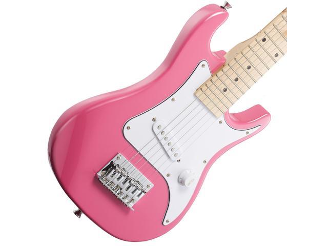 Ashthorpe 30-inch Beginner Electric Guitar Kit with Amplifier (Pink), Basic Starter Package w/ Gig Bag, Strings, Strap, Picks