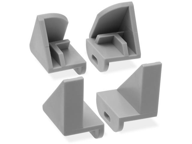 Olde Midway (Set of 4) Replacement Bracket Clips for Hot Dog Roller Machine Glass Cover Sneeze Guards