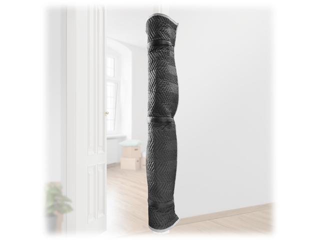 Sure-Max Door Jamb Protector Pad with 3 Sewn-in Steel Spring Clips, 72' x 24', Black