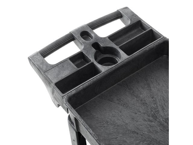 Dryser Utility Service Cart with Wheels, 40' x 17' Heavy Duty 550 lb. Capacity with Shelves - 2 Tier Rolling Cart with Two 5' Swivel Casters for...