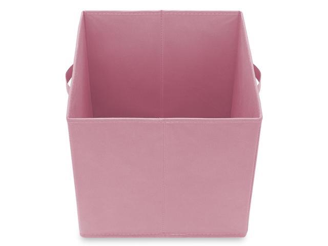 Casafield Set of 6 Collapsible Fabric Cube Storage Bins, Light Pink - 13' Foldable Cloth Baskets for Shelves, Cubby Organizers & More