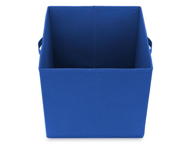 Casafield Set of 6 Collapsible Fabric Cube Storage Bins, Royal Blue - 13' Foldable Cloth Baskets for Shelves, Cubby Organizers & More