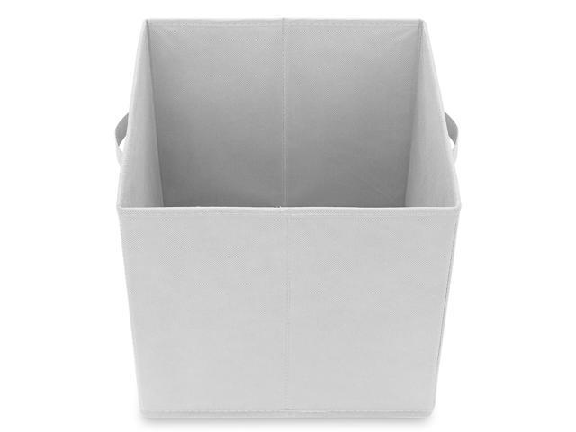 Casafield Set of 6 Collapsible Fabric Cube Storage Bins, White - 13' Foldable Cloth Baskets for Shelves, Cubby Organizers & More