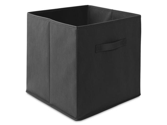 Casafield Set of 6 Collapsible Fabric Cube Storage Bins, Black - 13' Foldable Cloth Baskets for Shelves, Cubby Organizers & More
