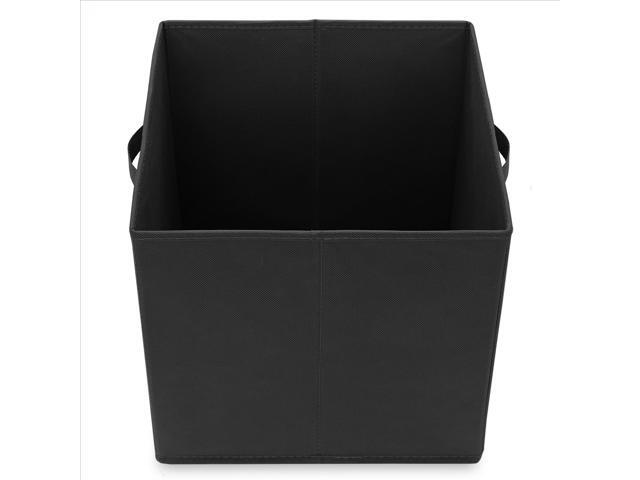 Casafield Set of 6 Collapsible Fabric Cube Storage Bins, Black - 13' Foldable Cloth Baskets for Shelves, Cubby Organizers & More