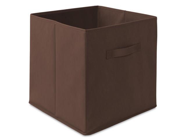 Casafield Set of 6 Collapsible Fabric Cube Storage Bins, Brown - 13' Foldable Cloth Baskets for Shelves, Cubby Organizers & More