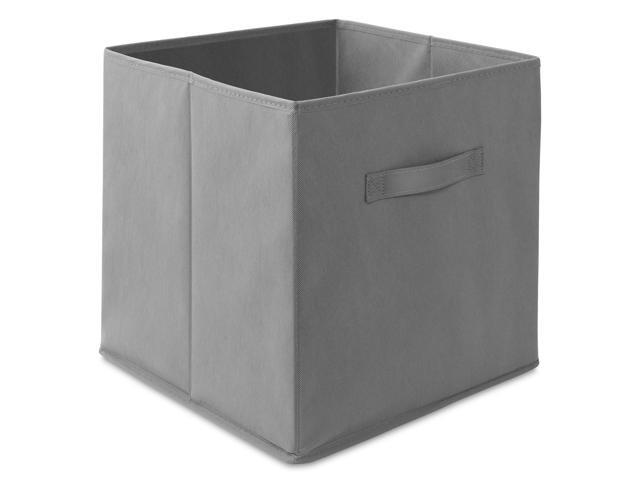 Casafield Set of 6 Collapsible Fabric Cube Storage Bins, Gray - 13' Foldable Cloth Baskets for Shelves, Cubby Organizers & More