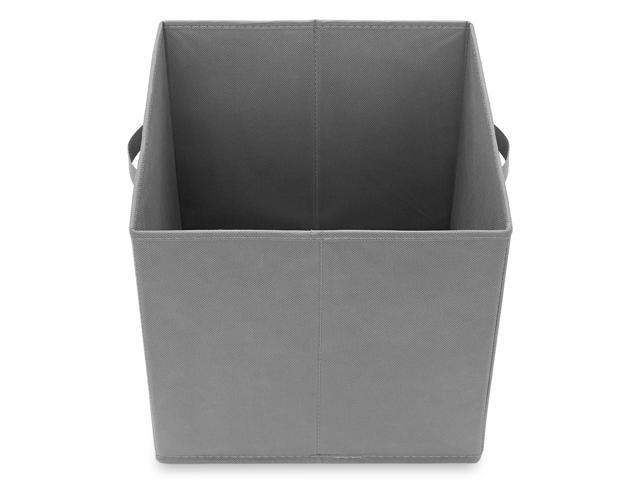 Casafield Set of 6 Collapsible Fabric Cube Storage Bins, Gray - 13' Foldable Cloth Baskets for Shelves, Cubby Organizers & More