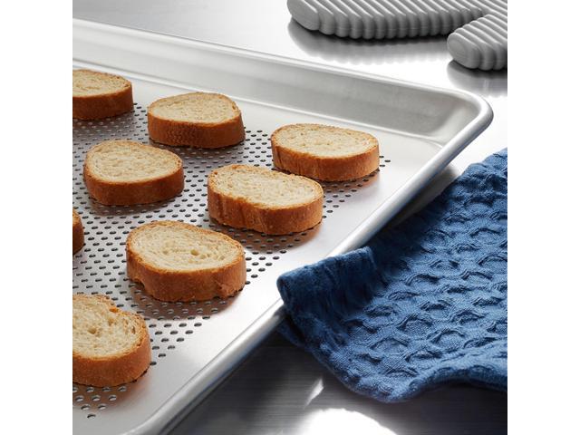 GRIDMANN 13' x 18' Commercial Grade Perforated Aluminum Baking Sheet Pan, Half Size Baking Tray - 6 Pans
