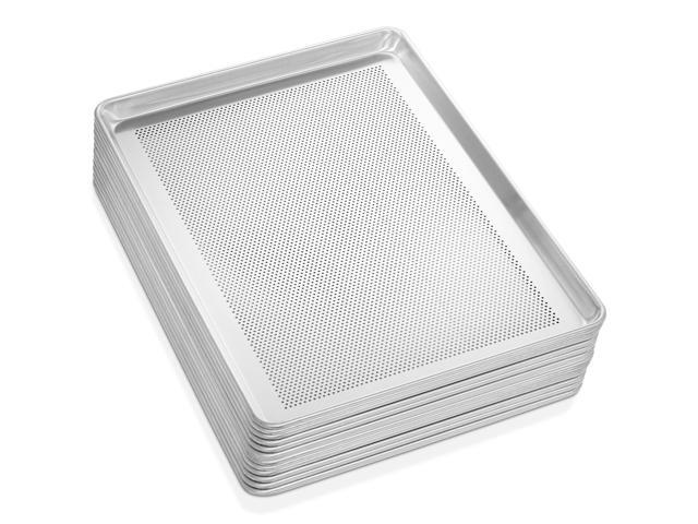 GRIDMANN 18' x 26' Commercial Grade Perforated Aluminum Baking Sheet Pan, Full Size Baking Tray - 12 Pans