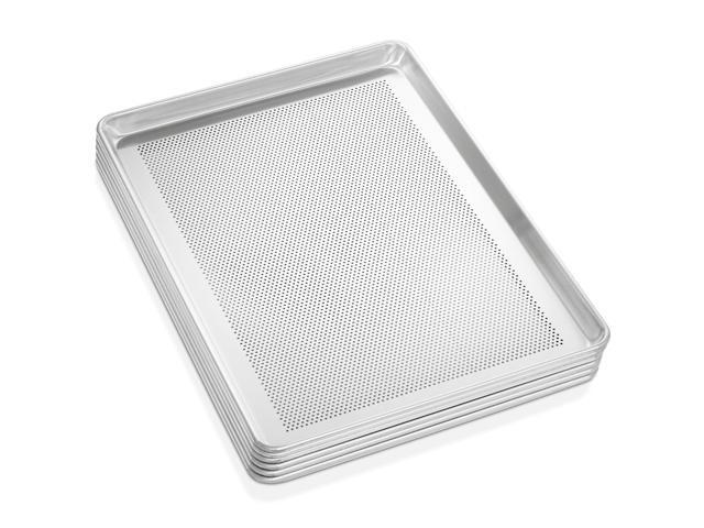 GRIDMANN 18' x 26' Commercial Grade Perforated Aluminum Baking Sheet Pan, Full Size Baking Tray - 6 Pans
