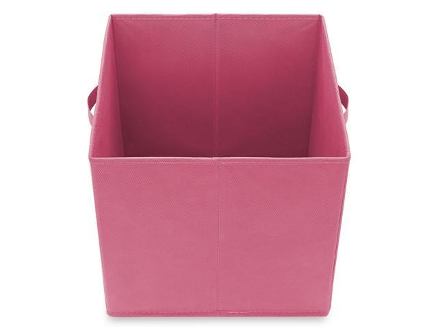 Casafield Set of 12 Collapsible Fabric Cube Storage Bins, Hot Pink - 13' Foldable Cloth Baskets for Shelves, Cubby Organizers & More