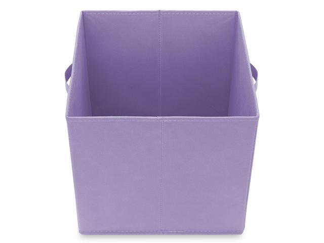 Casafield Set of 12 Collapsible Fabric Cube Storage Bins, Lavender - 13' Foldable Cloth Baskets for Shelves, Cubby Organizers & More