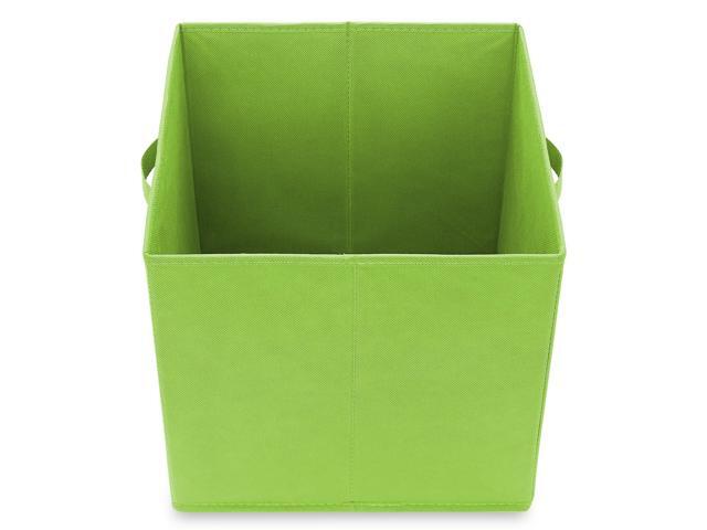 Casafield Set of 12 Collapsible Fabric Cube Storage Bins, Lime Green - 13' Foldable Cloth Baskets for Shelves, Cubby Organizers & More