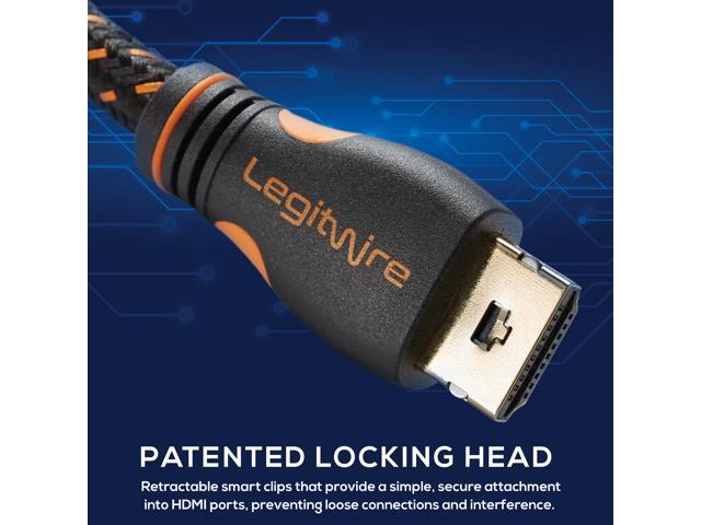 LegitWire 10 ft 4K High Speed HDMI Cables 10 Pack - 18Gbps HDMI 2.0 (4K @ 60hz HDR UHD 4:4:4 Chroma) - Ethernet - Locking Head - Deep Color Ultra HD with ARC 3D HDCP 2.2 28AWG Gold Plated - image 4