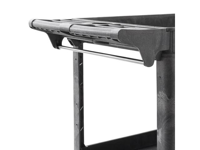 Dryser Utility Cart with Wheels, 46' x 25' Heavy Duty 550 lb. Capacity with Shelves - 2 Tier Rolling Cart with Four 5' Swivel Casters for...