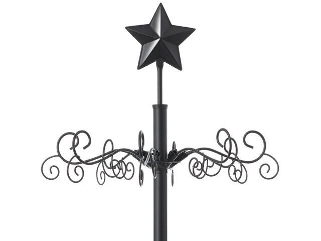 Casafield Ornament Display Christmas Tree with Stand - 3' Black Wrought Iron Ornament Holder