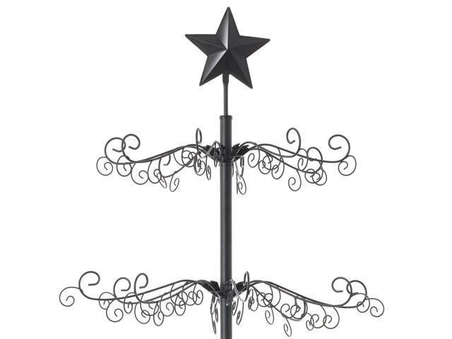 Casafield Ornament Display Christmas Tree with Stand - 6' Black Wrought Iron Ornament Holder