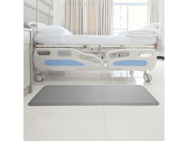 Made Medical 73' x 24' Bedside Non-Slip Fall Mat for Elderly - Fall Prevention Anti-Skid Pad with Beveled Edge Anti-Fatigue Floor Mat, Gray