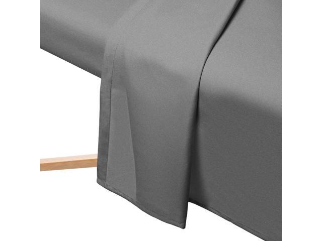 Saloniture 3-Piece Flannel Massage Table Sheet Set - Soft Cotton Facial Bed Cover - Includes Flat and Fitted Sheets with Face Cradle Cover - Gray