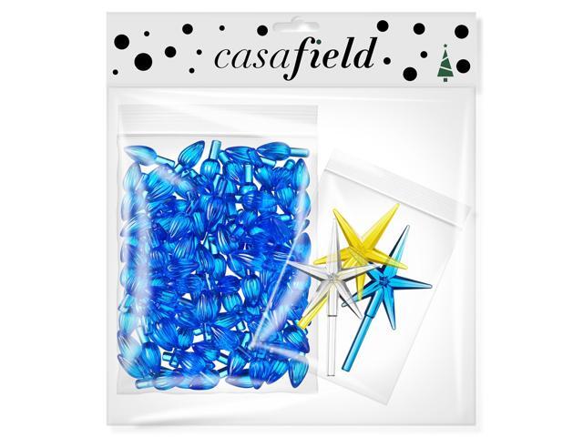 Casafield Ceramic Christmas Tree Replacement Lights - 108 Blue Bulbs and 3 Star Toppers