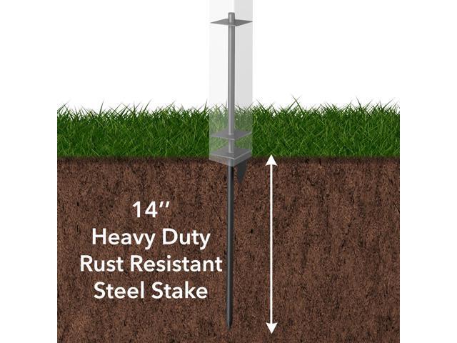 Casafield 30' Replacement Real Estate Yard Sign Post Stake - Black Steel
