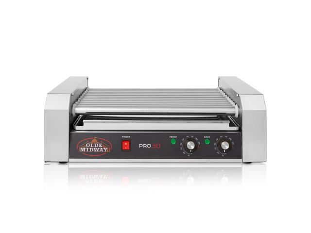 Olde Midway Electric 30 Hot Dog 11 Roller Grill Cooker Machine 1400-Watt - Commercial Grade