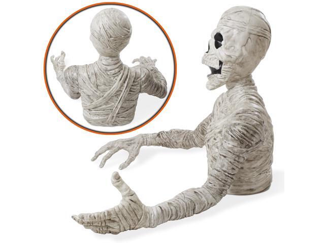 BOO BOX 36' Groundbreaking Mummy - Scary Outdoor Halloween Decorations for Porch or Yard