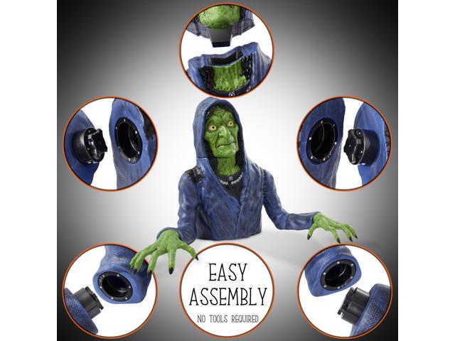 BOO BOX 36' Groundbreaking Witch - Scary Outdoor Halloween Decorations for Porch or Yard