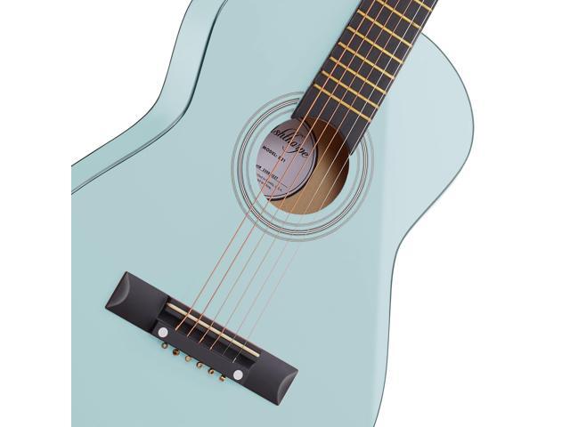 Ashthorpe 30-inch Beginner Acoustic Guitar Package (Light Blue), Basic Starter Kit w/ Gig Bag, Strings, Strap, Tuner, Picks