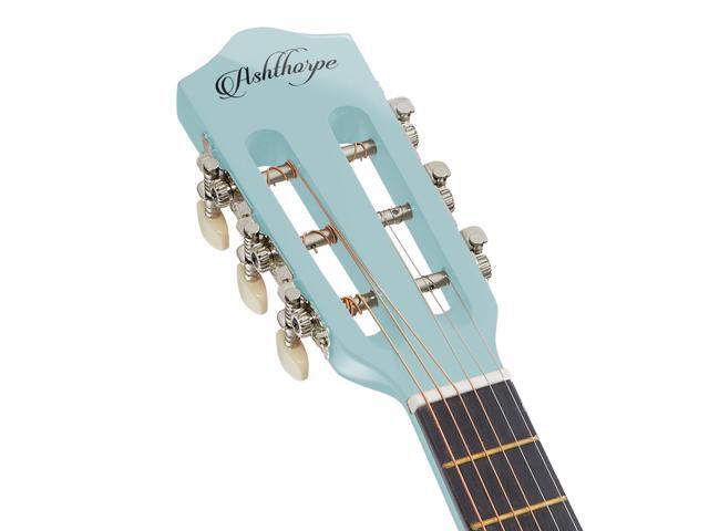 Ashthorpe 30-inch Beginner Acoustic Guitar Package (Light Blue), Basic Starter Kit w/ Gig Bag, Strings, Strap, Tuner, Picks