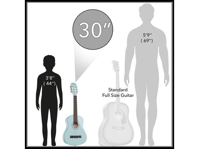 Ashthorpe 30-inch Beginner Acoustic Guitar Package (Light Blue), Basic Starter Kit w/ Gig Bag, Strings, Strap, Tuner, Picks